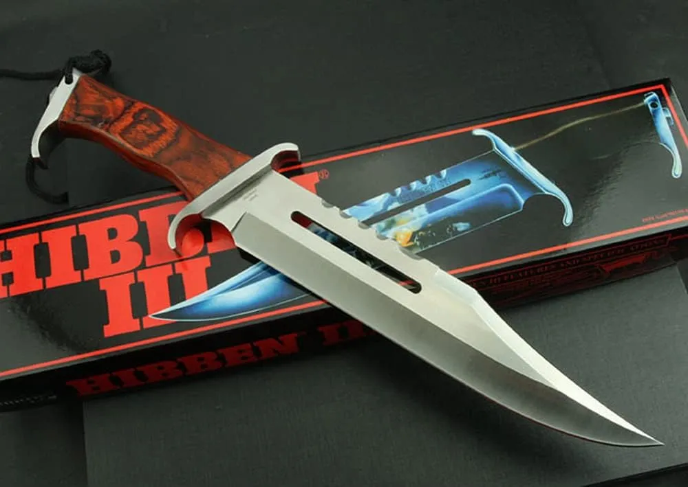 FARDEER KS21 Cuchillo para Exteriores Fijo  Cuchillo de Caza de Hoja Fija  Espiga Completa  Cuchillo de Supervivencia Afilado co