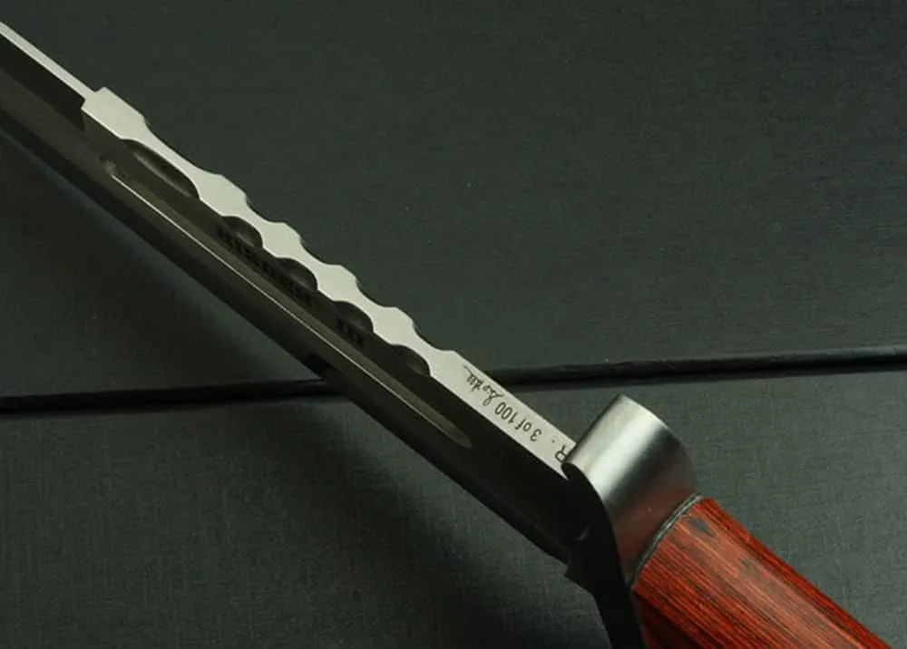 FARDEER KS21 Cuchillo para Exteriores Fijo  Cuchillo de Caza de Hoja Fija  Espiga Completa  Cuchillo de Supervivencia Afilado co