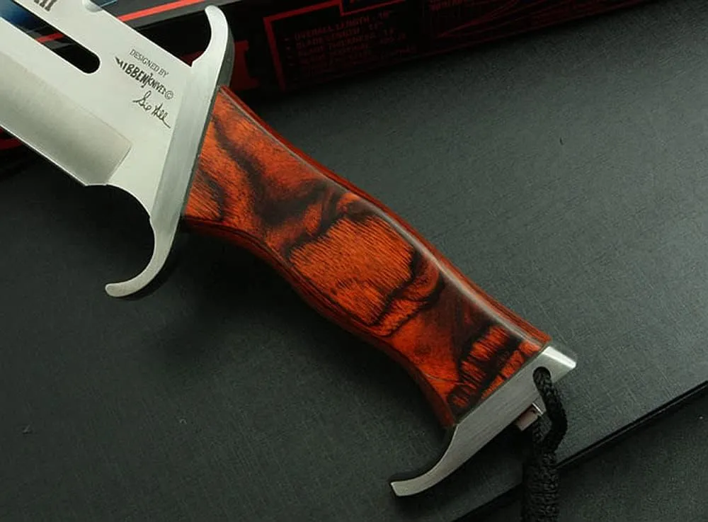 FARDEER KS21 Cuchillo para Exteriores Fijo  Cuchillo de Caza de Hoja Fija  Espiga Completa  Cuchillo de Supervivencia Afilado co