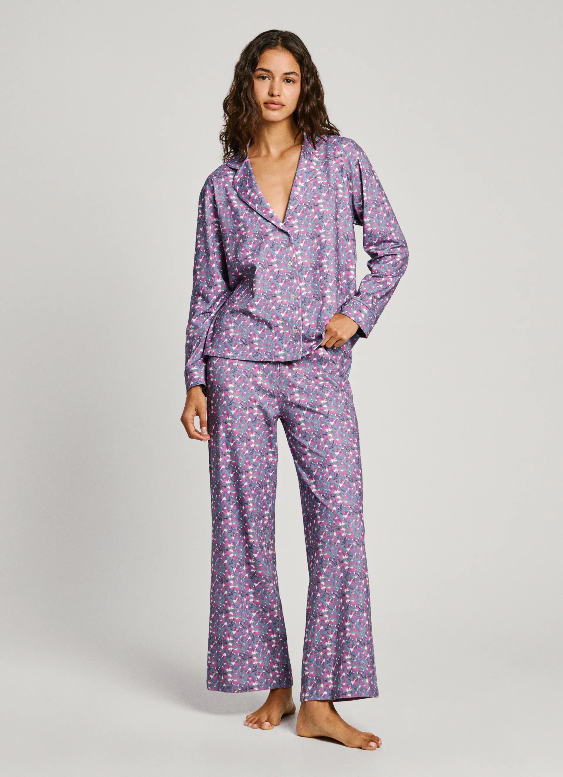 set pijama estampado floral