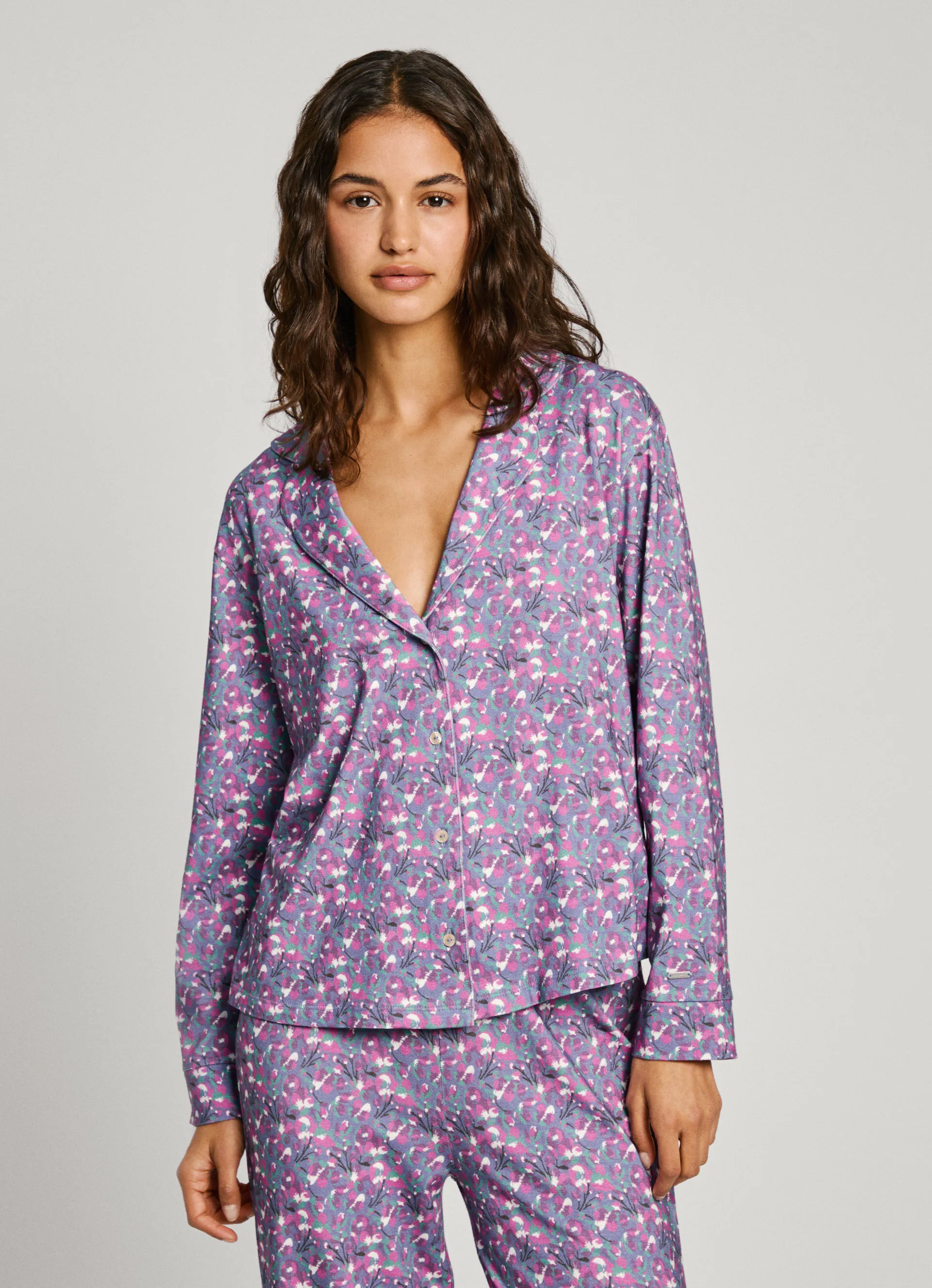 set pijama estampado floral
