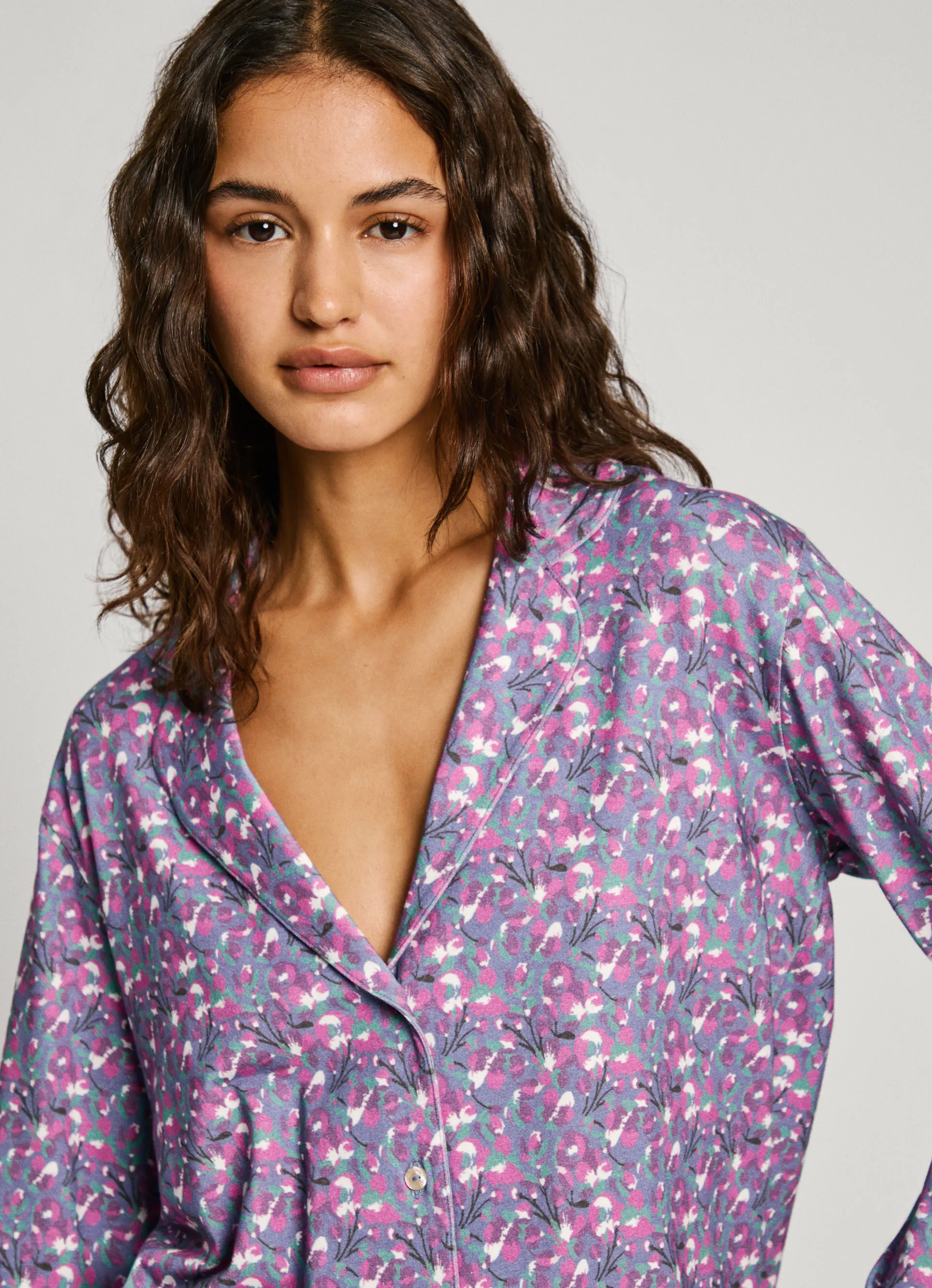 set pijama estampado floral